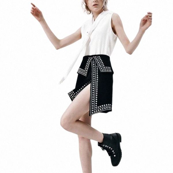 skirts camia black high waist skirt fork style rivet pattern quality women asymmetry punk mini-skirt g7tm#
skirts camia black high waist skirt fork style rivet pattern quality women asymmetry punk mini-skirt g7tm#