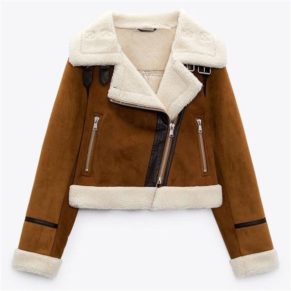 womens fur faux lapel zipper artificial leather jacket outerwear in one brown comfortable temperament versatile winter 220920, Black
womens fur faux lapel zipper artificial leather jacket outerwear in one brown comfortable temperament versatile winter 220920, Black