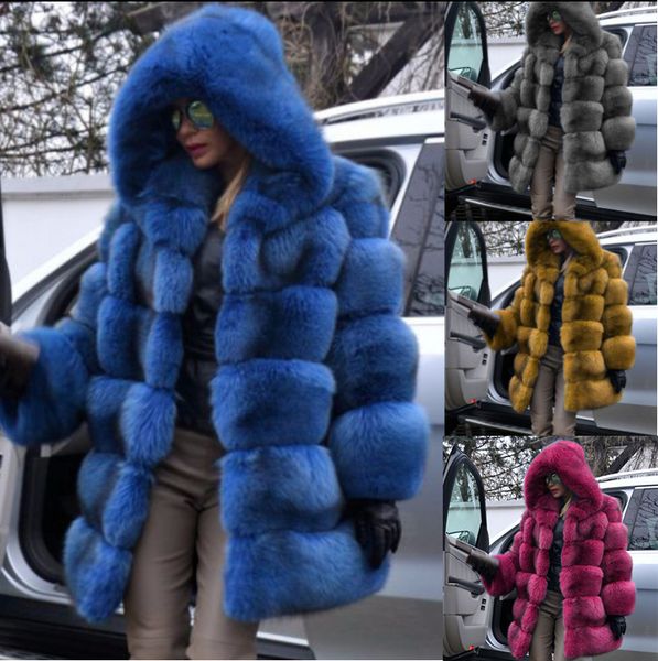 women faux leather winter imitation fox fur hooded mid-length coats casual fashion street multi-color solid colour outdoor warmth long sleev, Black
women faux leather winter imitation fox fur hooded mid-length coats casual fashion street multi-color solid colour outdoor warmth long sleev, Black