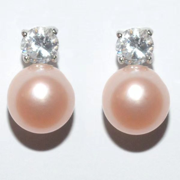 cubic zircon stud natural pearl earrings gold plated and s925 silver 9-10mm round pearls gift for women jewelry fashion has personality, Golden;silver
cubic zircon stud natural pearl earrings gold plated and s925 silver 9-10mm round pearls gift for women jewelry fashion has personality, Golden;silver