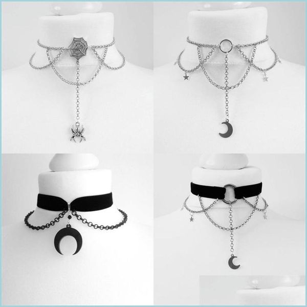 chokers goth dainty chain crescent moon and stars choker witch necklace sier colour pendant punk jewelry women gift fashion gothic ne dhtcp, Golden;silver
chokers goth dainty chain crescent moon and stars choker witch necklace sier colour pendant punk jewelry women gift fashion gothic ne dhtcp, Golden;silver
