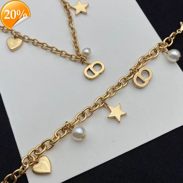 high-end fashion design women's necklace d home di diamond letter cd tassel pearl womanly temperament love star bracelet, Silver
high-end fashion design women's necklace d home di diamond letter cd tassel pearl womanly temperament love star bracelet, Silver