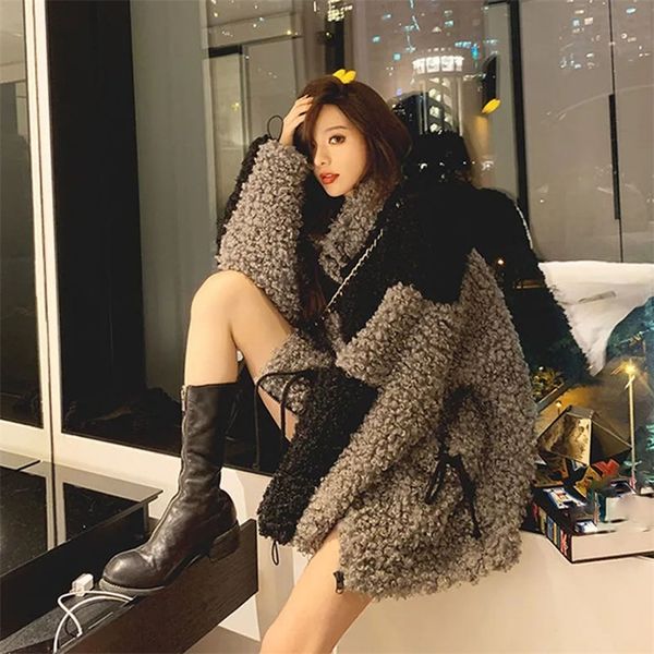 womens fur faux fur lucyever autumn winter womens coat jacket korean style fashion loose lamb wool coats patchwork lazy fluffy overcoat fema, Black
womens fur faux fur lucyever autumn winter womens coat jacket korean style fashion loose lamb wool coats patchwork lazy fluffy overcoat fema, Black