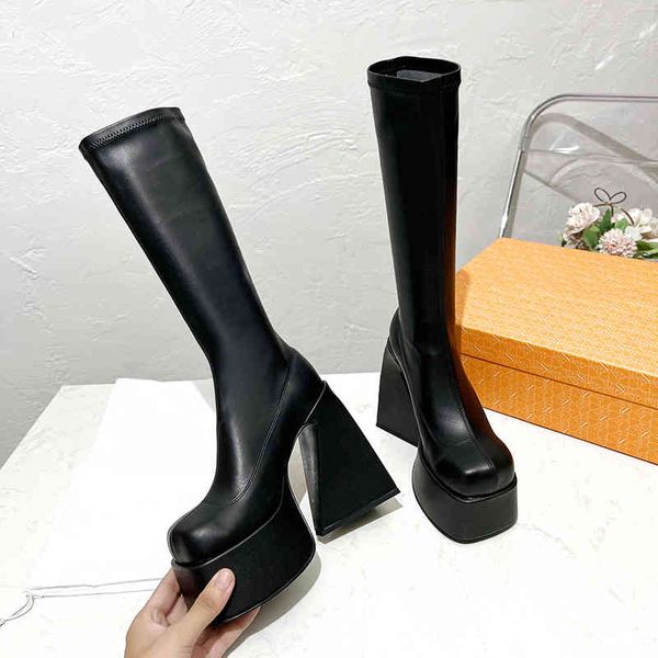 boots high tube spice girl's 2022 new super heel thick sole square head elastic knee length 220920, Black
boots high tube spice girl's 2022 new super heel thick sole square head elastic knee length 220920, Black