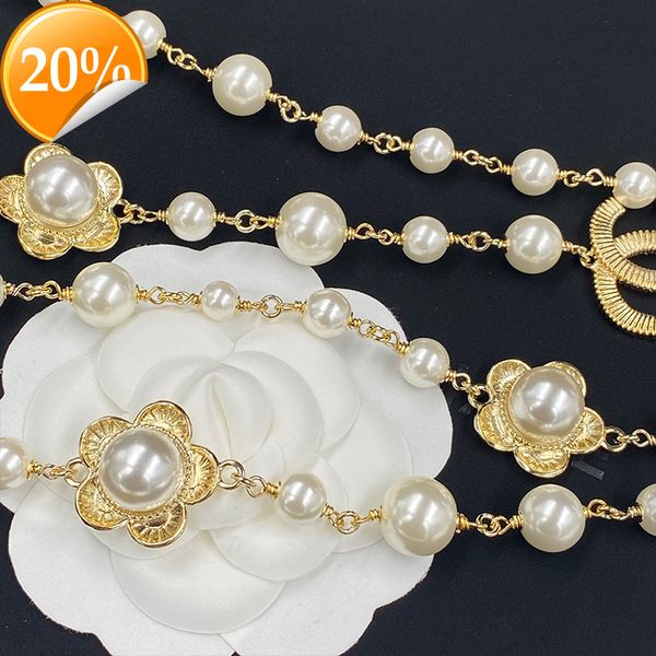 high-end fashion design women's necklace xiangjia new double-c double-layer letter pearl flower small fragrance high sense ins sweater, Silver
high-end fashion design women's necklace xiangjia new double-c double-layer letter pearl flower small fragrance high sense ins sweater, Silver