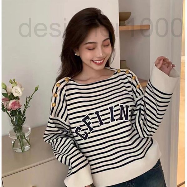 women's knits & tees designer ce home letter embroidery stripe knitting one shoulder long sleeve loose sweater lazy wind autumn winter, White
women's knits & tees designer ce home letter embroidery stripe knitting one shoulder long sleeve loose sweater lazy wind autumn winter, White