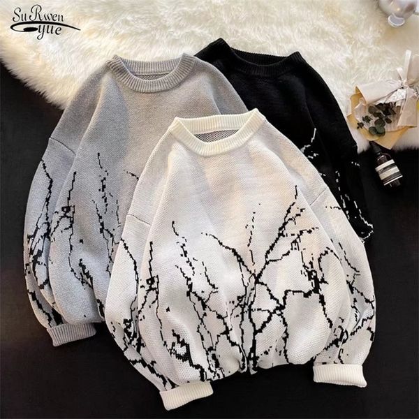 women's sweaters harajuku knitted sweaters women clothes vintage oversized fashion streetwear gothic print pullover women sweater 2321, White;black
women's sweaters harajuku knitted sweaters women clothes vintage oversized fashion streetwear gothic print pullover women sweater 2321, White;black