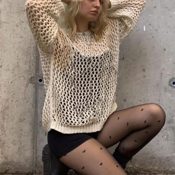 women's sweaters rapcopter y2k hollow out sweaters loose o neck full sleeve pullovers skin retro cute jumpers women autumn harajuku vi, White;black
women's sweaters rapcopter y2k hollow out sweaters loose o neck full sleeve pullovers skin retro cute jumpers women autumn harajuku vi, White;black