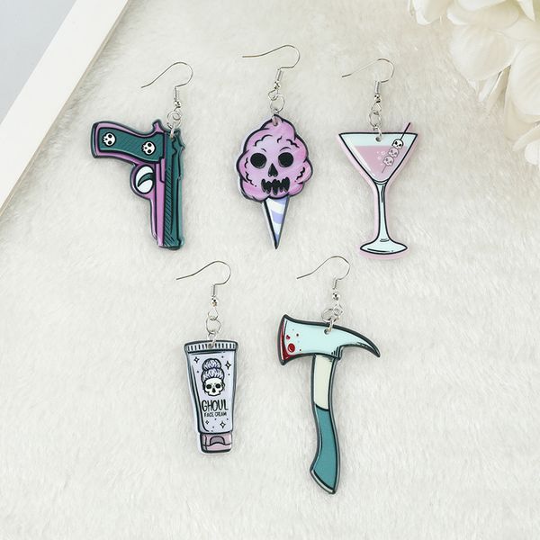 dangle chandelier 1 pair halloween drop earrings cocktail skulls axe blood cotton candy ghoul jewelry flatback acrylic holiday gifts 220920, Silver
dangle chandelier 1 pair halloween drop earrings cocktail skulls axe blood cotton candy ghoul jewelry flatback acrylic holiday gifts 220920, Silver