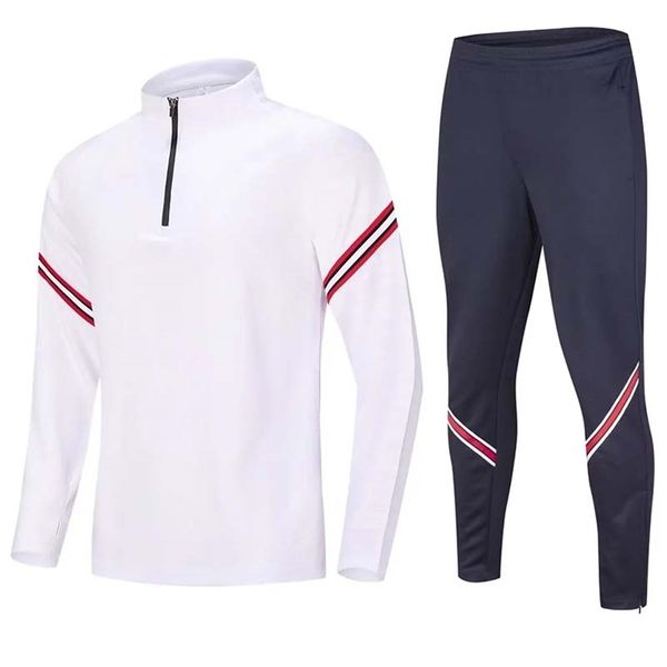 gym clothing 2122 half zipper football sports jacket suit 2pcs set men's soccer sportswear tracksuit jacket football training suit 2209, White;black
gym clothing 2122 half zipper football sports jacket suit 2pcs set men's soccer sportswear tracksuit jacket football training suit 2209, White;black