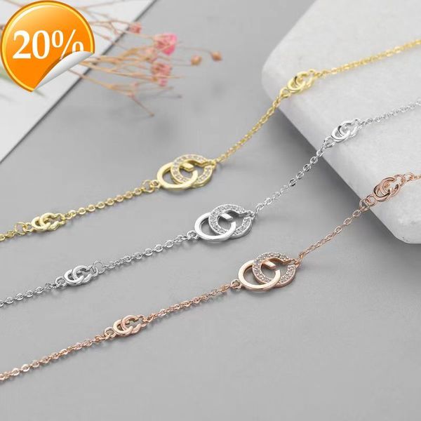 high-end fashion design women's necklace small fragrance double-c cool women 2022 new high-grade sense collarbone chain qixi gift, Silver
high-end fashion design women's necklace small fragrance double-c cool women 2022 new high-grade sense collarbone chain qixi gift, Silver