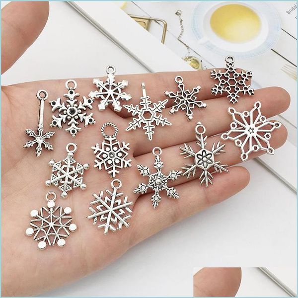 charms mixed christmas snowflake charms pendants fit for necklace bracelet jewelry making diy handmade antique sier accessories c3 dr dhsol, Bronze;silver
charms mixed christmas snowflake charms pendants fit for necklace bracelet jewelry making diy handmade antique sier accessories c3 dr dhsol, Bronze;silver