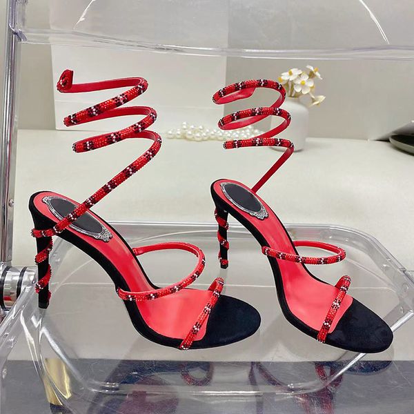 designer shoes stiletto heel sandals rene caovilla cleo crystal studded snake strass ankle wraparound dress shoes designers 9.5cm high heele, Black
designer shoes stiletto heel sandals rene caovilla cleo crystal studded snake strass ankle wraparound dress shoes designers 9.5cm high heele, Black