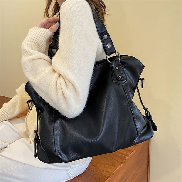evening bags large black women s shoulder big size casual tote quality pu leather hobos crossbody female travel shopper handbag 220919
evening bags large black women s shoulder big size casual tote quality pu leather hobos crossbody female travel shopper handbag 220919