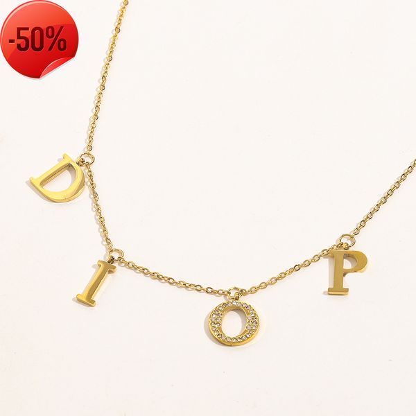 50% off factory clearance sale designer new brand jewelry necklace charm d letter dijia style inlaid clavicle chain women's, Silver
50% off factory clearance sale designer new brand jewelry necklace charm d letter dijia style inlaid clavicle chain women's, Silver