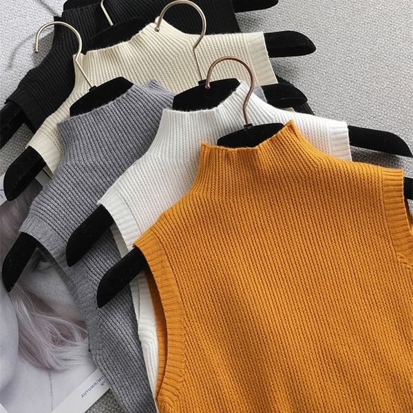 women's sweaters autumn spring solid elegant sleeveless sweater pullovers women turtleneck fashion female basic sweater knit jumpers 22, White;black
women's sweaters autumn spring solid elegant sleeveless sweater pullovers women turtleneck fashion female basic sweater knit jumpers 22, White;black