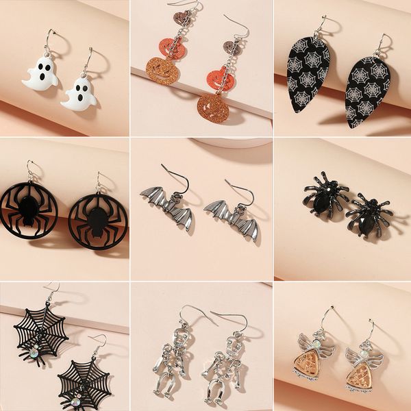 dangle chandelier halloween funny spider skull long earrings retro exaggerate pumpkin bat hanging earring holiday party jewelry 220920, Silver
dangle chandelier halloween funny spider skull long earrings retro exaggerate pumpkin bat hanging earring holiday party jewelry 220920, Silver