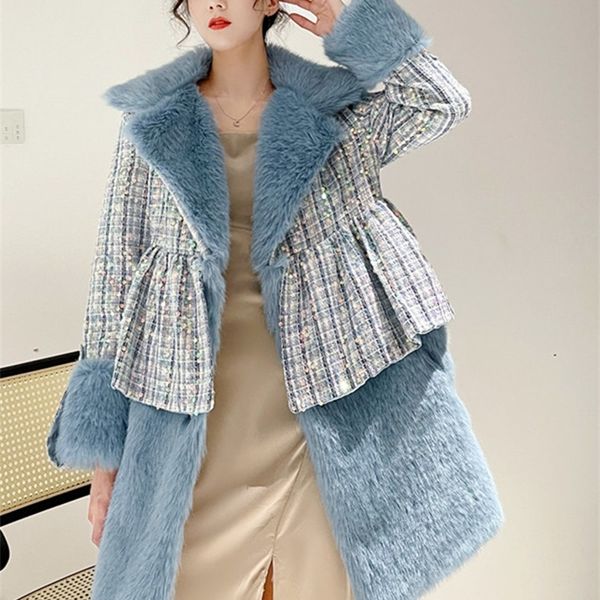 womens fur faux fur kbat vintage tweed jacket fluffy faux fur coat women small fragrance patchwork korean woollen cropped coats elegant oute, Black
womens fur faux fur kbat vintage tweed jacket fluffy faux fur coat women small fragrance patchwork korean woollen cropped coats elegant oute, Black