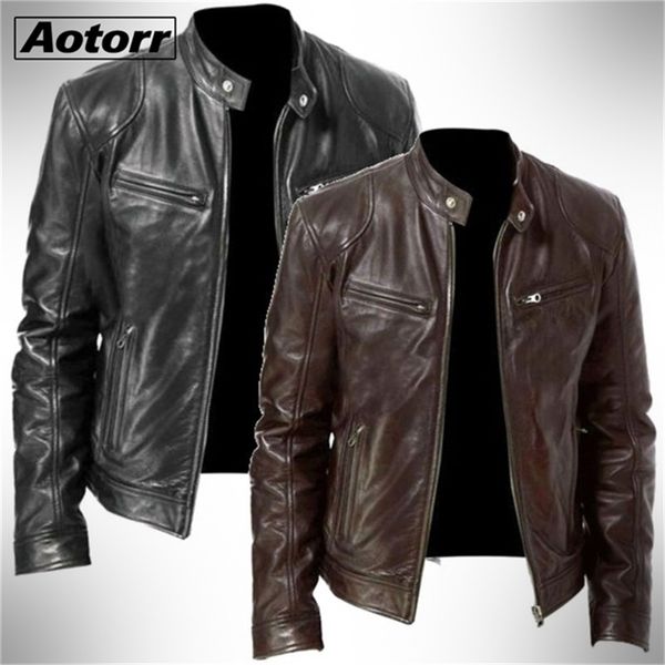 men's jackets mens fashion leather jacket slim fit stand collar pu jacket male anti-wind motorcycle lapel diagonal zipper jackets men 5, Black;brown
men's jackets mens fashion leather jacket slim fit stand collar pu jacket male anti-wind motorcycle lapel diagonal zipper jackets men 5, Black;brown