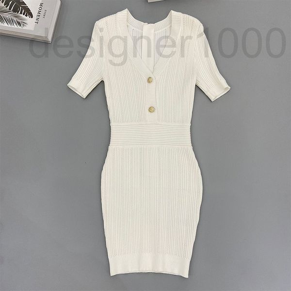 casual dresses designer balman v-neck short sleeve waist closed knit dress fashionable and slim wrap skirt 2022 new product y2dv, Black;gray
casual dresses designer balman v-neck short sleeve waist closed knit dress fashionable and slim wrap skirt 2022 new product y2dv, Black;gray
