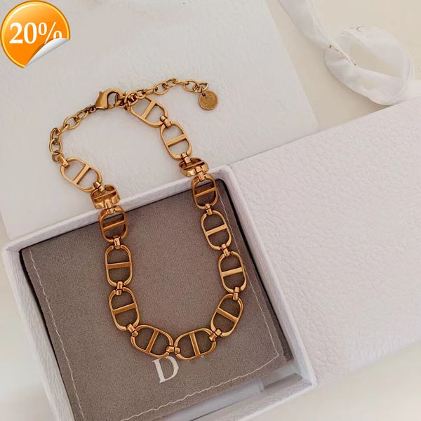 high-end fashion design women's necklace d family letter cd connection feminine temperament simple and high-level sense hollow bracelet, Silver
high-end fashion design women's necklace d family letter cd connection feminine temperament simple and high-level sense hollow bracelet, Silver