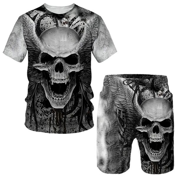 men's tracksuits punk skull 3d printed oversize t-shirt/shorts/sets sportswear tracksuit gothic graphic tee summer clothing suit 22091, Gray
men's tracksuits punk skull 3d printed oversize t-shirt/shorts/sets sportswear tracksuit gothic graphic tee summer clothing suit 22091, Gray