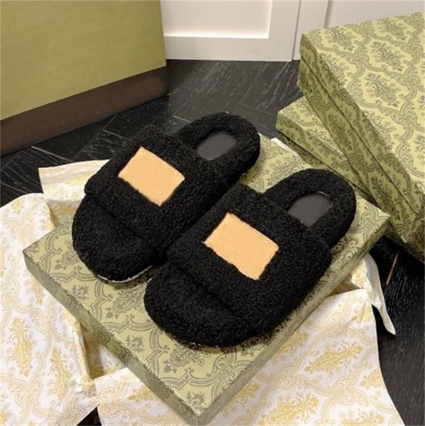 luxury designer men women slippers ladies wool slides winter fur fluffy furry warm letters sandals comfortable fuzzy girl flip flop slipper, Black 
luxury designer men women slippers ladies wool slides winter fur fluffy furry warm letters sandals comfortable fuzzy girl flip flop slipper, Black