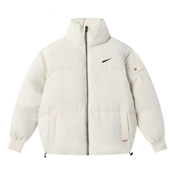 new winter men's down jacket loose personality simple casual warm coat, Black