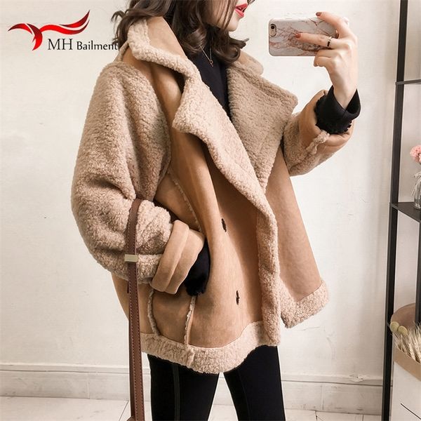 womens fur faux fur women winter coat faux shearling sheepskin coat jacket lamb wool thickened locomotive lapel female fashion outwear 22092, Black
womens fur faux fur women winter coat faux shearling sheepskin coat jacket lamb wool thickened locomotive lapel female fashion outwear 22092, Black