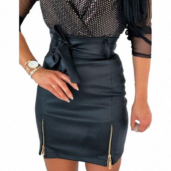 skirts office lady women pu leather pencil bodycon belted bow knot tied zipper slit split high waist mini short skirt 2022 54kf#, Black
skirts office lady women pu leather pencil bodycon belted bow knot tied zipper slit split high waist mini short skirt 2022 54kf#, Black