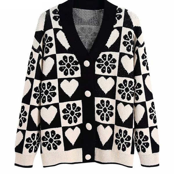 women s knits tees traf women fashion jacquard loose knit cardigan sweater vintage long sleeve covered buttons female outerwear chic 220919, White
women s knits tees traf women fashion jacquard loose knit cardigan sweater vintage long sleeve covered buttons female outerwear chic 220919, White