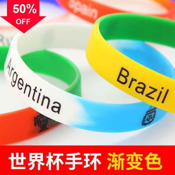 designer bracelets latest world cup 2022 gradual change france brazil argentina spain football wrist peripheral products, Black
designer bracelets latest world cup 2022 gradual change france brazil argentina spain football wrist peripheral products, Black