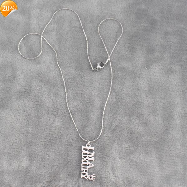 high-end fashion design women's necklace ins trend stainless steel alloy letter xiangjia manual, Silver
high-end fashion design women's necklace ins trend stainless steel alloy letter xiangjia manual, Silver