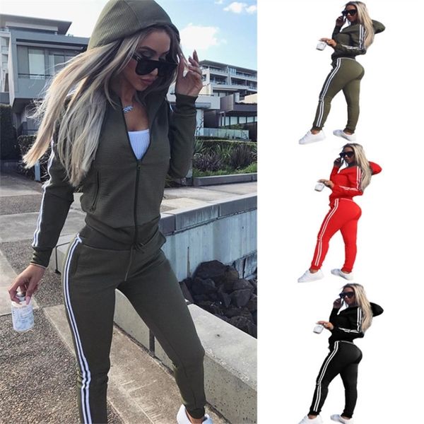 women's two piece pants womens 2 sets sportswear zipper tracksuit women set casual sport suit female 220919, White
women's two piece pants womens 2 sets sportswear zipper tracksuit women set casual sport suit female 220919, White