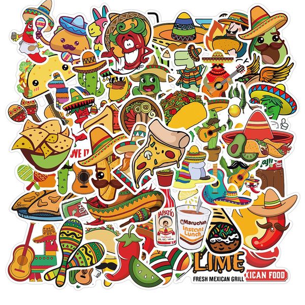 50pcs mexican music stickers pack for water bottle lapskateboard motorcycle waterproof decals
50pcs mexican music stickers pack for water bottle lapskateboard motorcycle waterproof decals