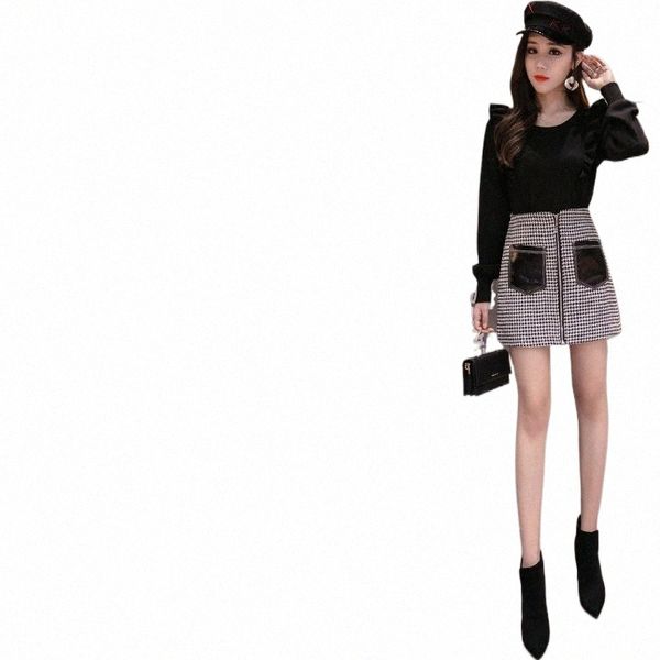 skirts 2022 winter high waist pu pockets patchwork wool mini skirt houndstooth womens plus size a-line zipper faldas saia f1eh#, Black
skirts 2022 winter high waist pu pockets patchwork wool mini skirt houndstooth womens plus size a-line zipper faldas saia f1eh#, Black