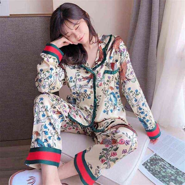 women's sleepwear long sleeves pijamas set summer spring print pajamas for women silk satin sleepwear two pieces lounge wear pjs home c, Black;red
women's sleepwear long sleeves pijamas set summer spring print pajamas for women silk satin sleepwear two pieces lounge wear pjs home c, Black;red