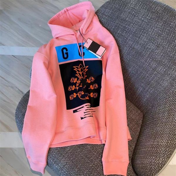 2023 new clothing winter high version early autumn pineapple rose letter printed hoodie women's casual top, White
2023 new clothing winter high version early autumn pineapple rose letter printed hoodie women's casual top, White