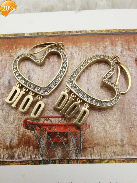 high-end fashion design women's necklace high sense simple love full diamond letter tassel cd earrings temperament versatile, Silver
high-end fashion design women's necklace high sense simple love full diamond letter tassel cd earrings temperament versatile, Silver