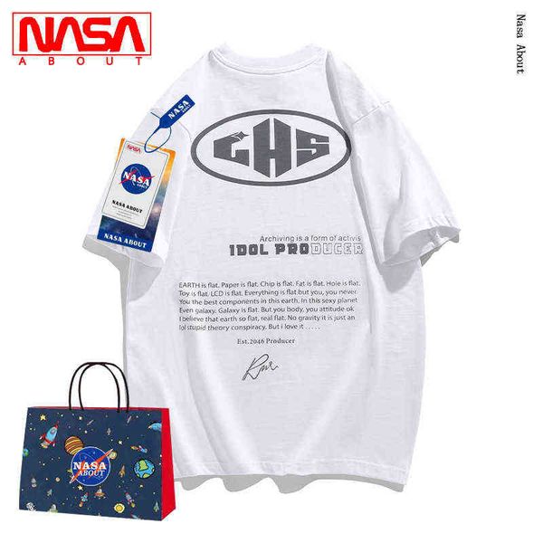men's t-shirts co branded summer loose cotton short sleeve fashionable street men's and women's casual loose, White;black
men's t-shirts co branded summer loose cotton short sleeve fashionable street men's and women's casual loose, White;black