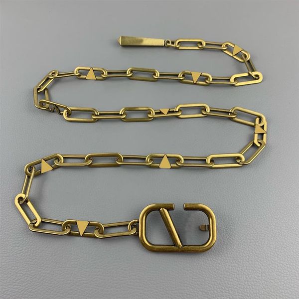 womens designers chains belts fashion luxury designer link belt for women letter v buckle waist chain vintage gold waistband bronze gir291r, Black;brown
womens designers chains belts fashion luxury designer link belt for women letter v buckle waist chain vintage gold waistband bronze gir291r, Black;brown