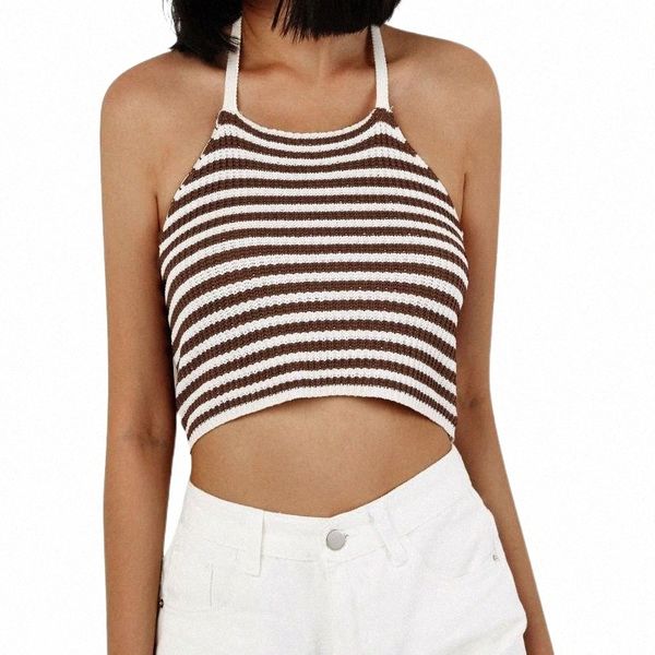 women's tanks & camis women summer fashion halter knitted crop cami sleeveless striped print color block crochet camisole e8vd#, White
women's tanks & camis women summer fashion halter knitted crop cami sleeveless striped print color block crochet camisole e8vd#, White