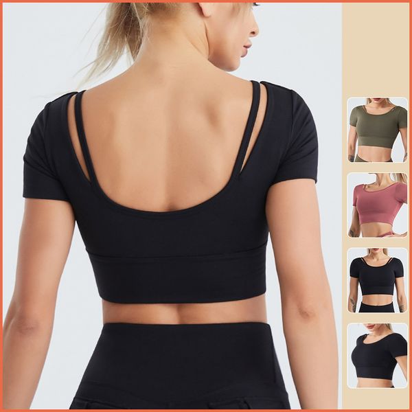 fashion yoga fitness crop tshirt for women gym quick dry sports short sleeve back built-in chest pad t-shirts 20w155, White
fashion yoga fitness crop tshirt for women gym quick dry sports short sleeve back built-in chest pad t-shirts 20w155, White