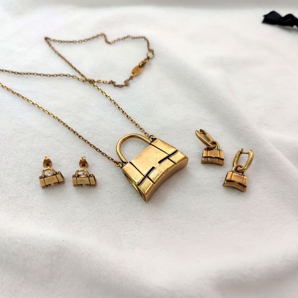 french paris designer necklace b retro gold bag earrings ear studs light luxury court retro necklace baroque street tide brand earringsjewel, Silver
french paris designer necklace b retro gold bag earrings ear studs light luxury court retro necklace baroque street tide brand earringsjewel, Silver