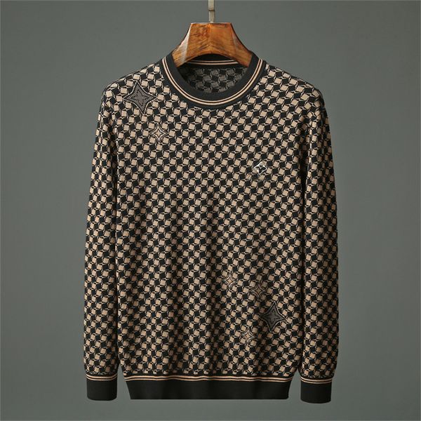 sweaters wool with budge letters fashion sweatshirts knits long sleeevs outwears warm man sweater orange m-3xl q026, Black