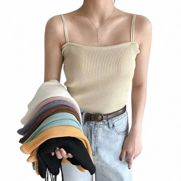 women's tanks & camis women knitted vest sleeveless crop tank solid female elegant simple harajuku basic elastic slim sling f2d5#, White
women's tanks & camis women knitted vest sleeveless crop tank solid female elegant simple harajuku basic elastic slim sling f2d5#, White