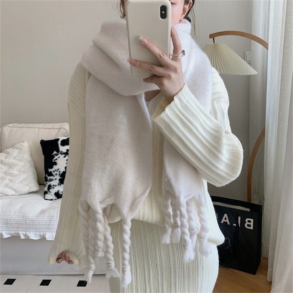 scarves designer brand cashmere womens scarf winter thick warm solid cape wraps female bandana pashmina tassel female foulard blanket 220920, Blue;gray
scarves designer brand cashmere womens scarf winter thick warm solid cape wraps female bandana pashmina tassel female foulard blanket 220920, Blue;gray