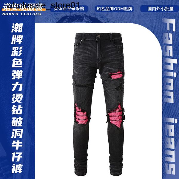 men's jeans amirs fashion brand color elastic breaking jeans men's slim fit beggar, Blue
men's jeans amirs fashion brand color elastic breaking jeans men's slim fit beggar, Blue