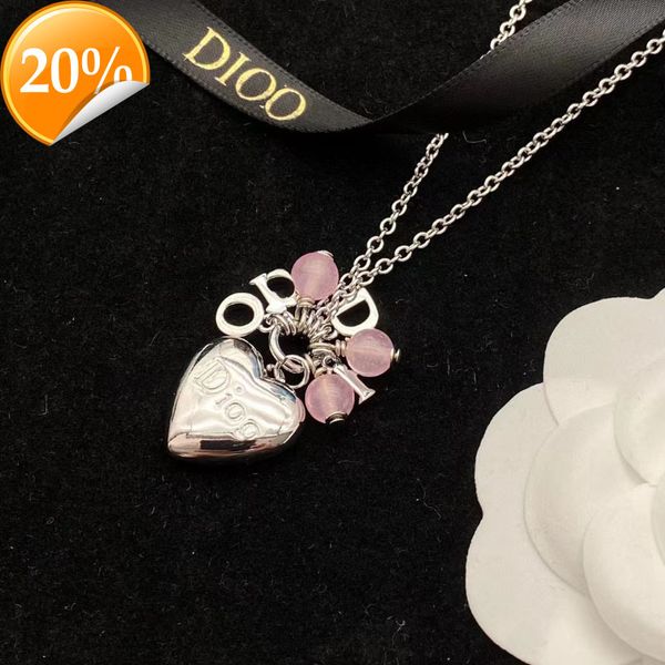 high-end fashion design women's necklace new d family letter pearl love heart pendant earrings temperament celebrity style clavicle cha, Silver
high-end fashion design women's necklace new d family letter pearl love heart pendant earrings temperament celebrity style clavicle cha, Silver