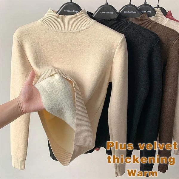 women's sweaters autumn winter solid color fleece thick half high collar pullover sweater women simple basic warm 8 colors plus velvet, White;black
women's sweaters autumn winter solid color fleece thick half high collar pullover sweater women simple basic warm 8 colors plus velvet, White;black